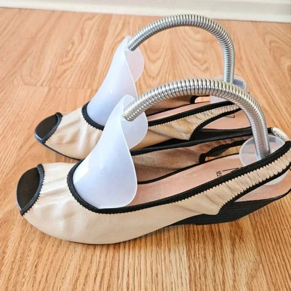 Miz Mooz Dory Leather Slingback Platform Wedge Open Toe Tan Sandal Shoes Size 9. - Picture 6 of 14